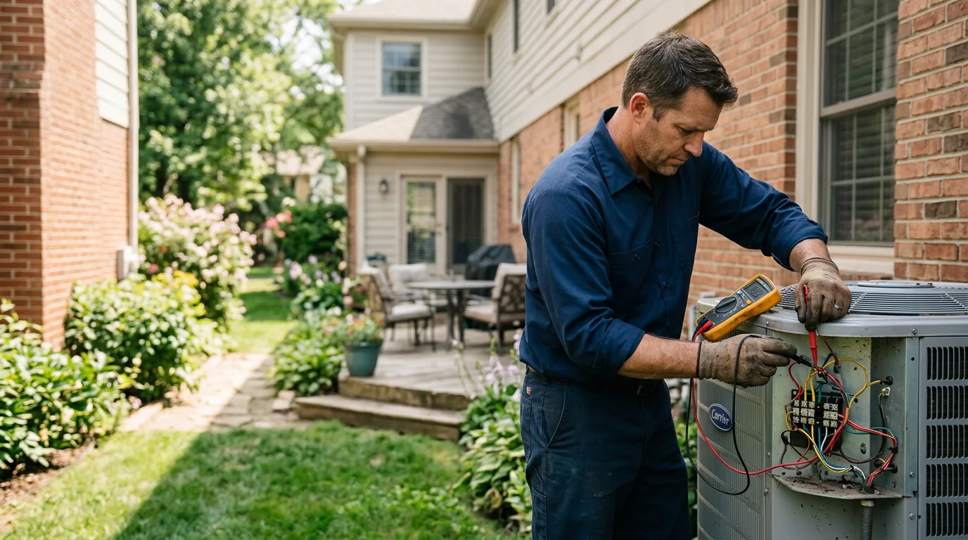 HVAC technician working near China Grove, NC